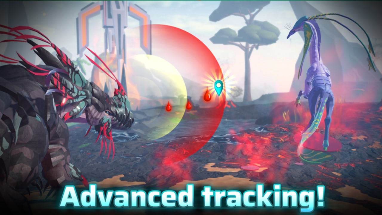 Harp Isles tracking HUD showing a predator locking onto prey
